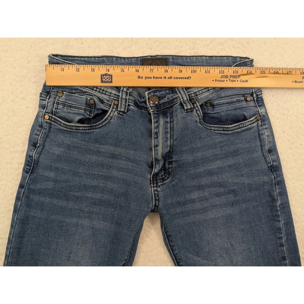 Steve's Jeans Women's Jeans Low Rise 28x25 Blue Stretch Denim Raw Hem Frayed - Picture 3 of 13